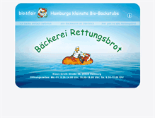 Tablet Screenshot of bio-baeckerei-rettungsbrot.de